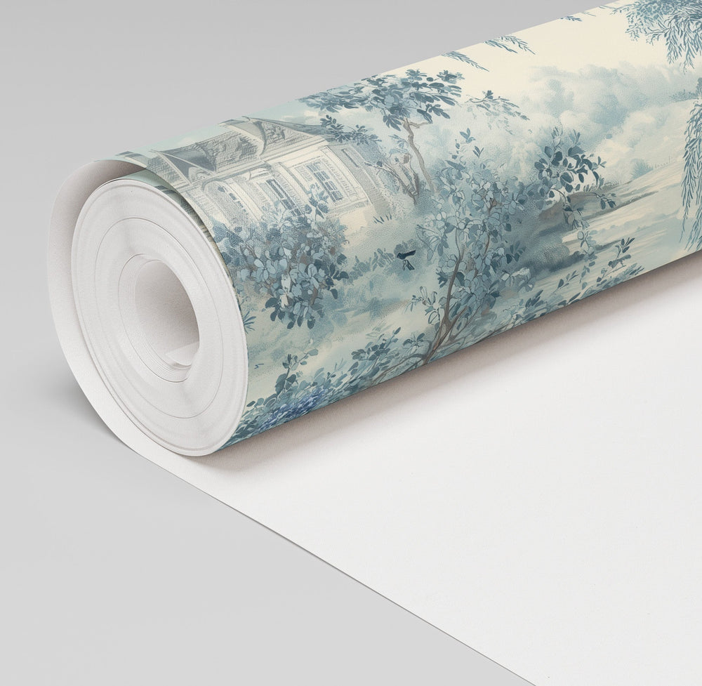 Blue Willow Wallpaper - Painted Paper