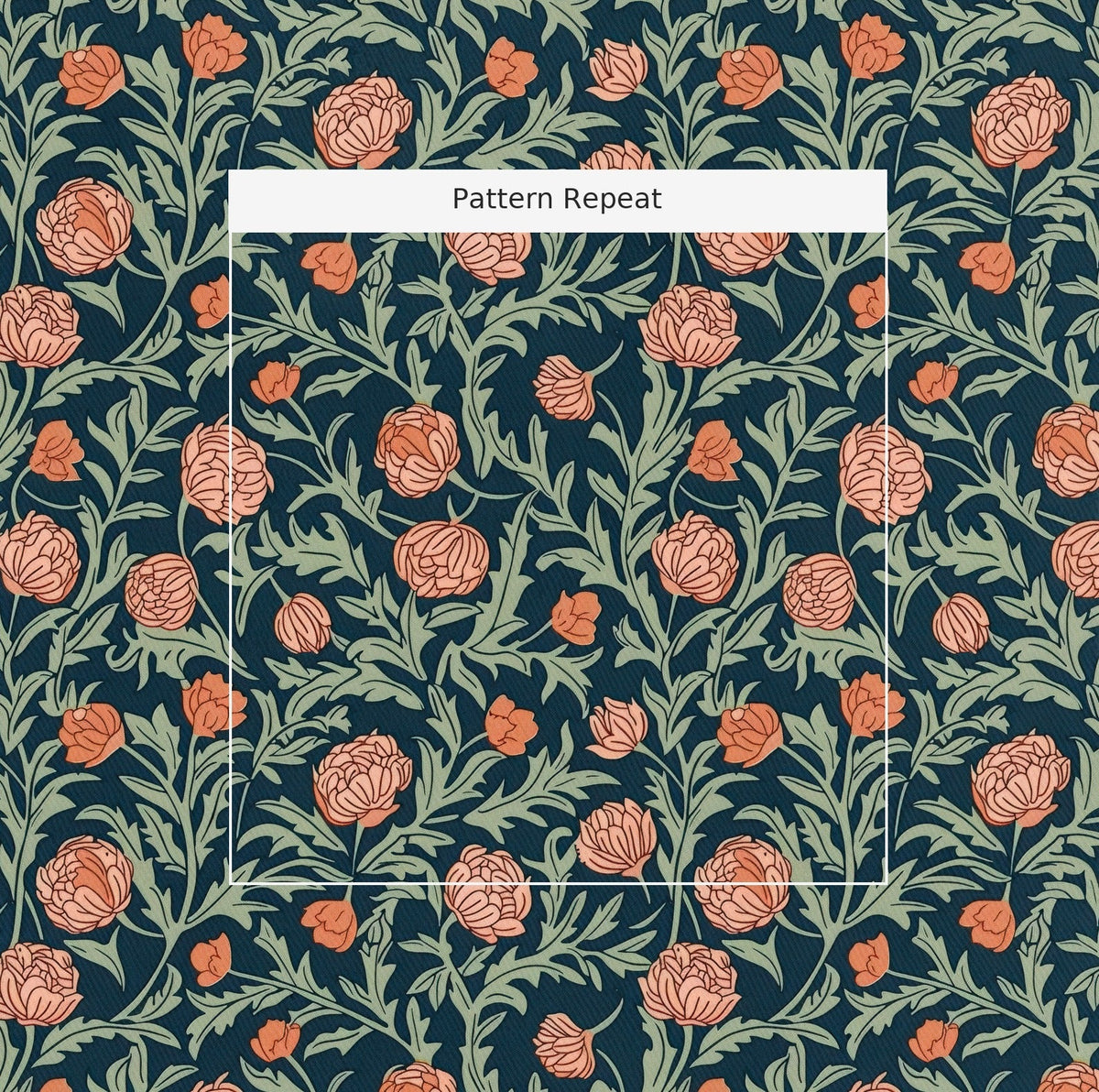 Blume - Fabric - Painted Paper