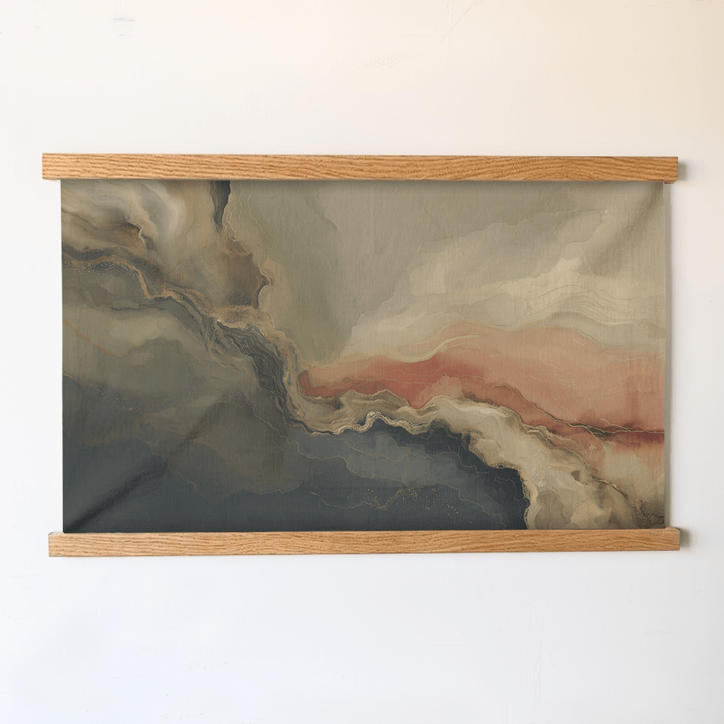 Blush Horizon - Tapestry - Painted Paper