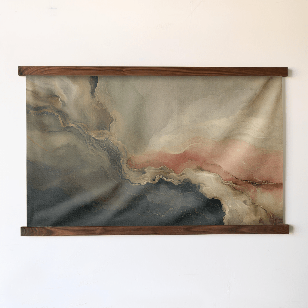 Blush Horizon - Tapestry - Painted Paper