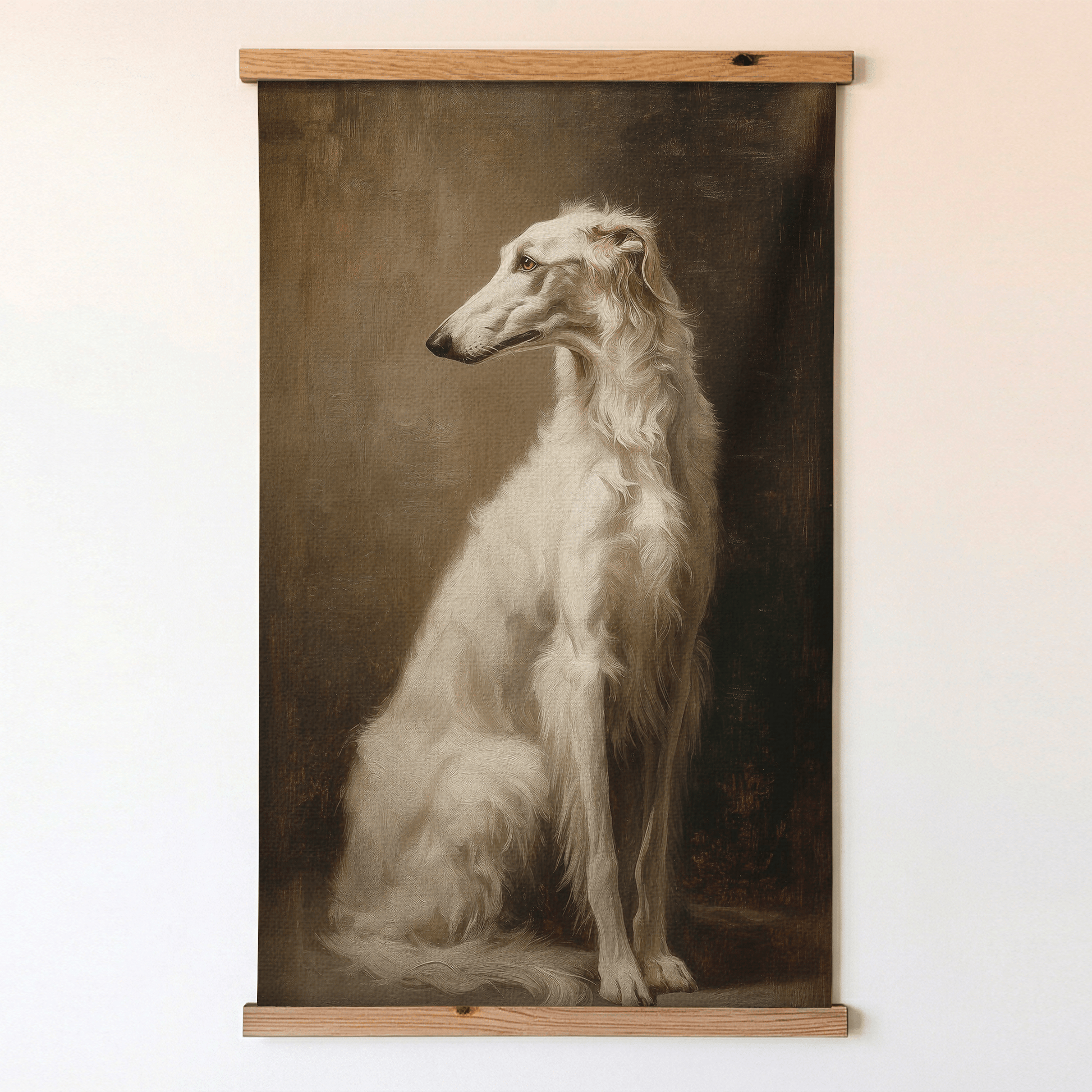 Borzoi Portrait - Tapestry - Painted Paper