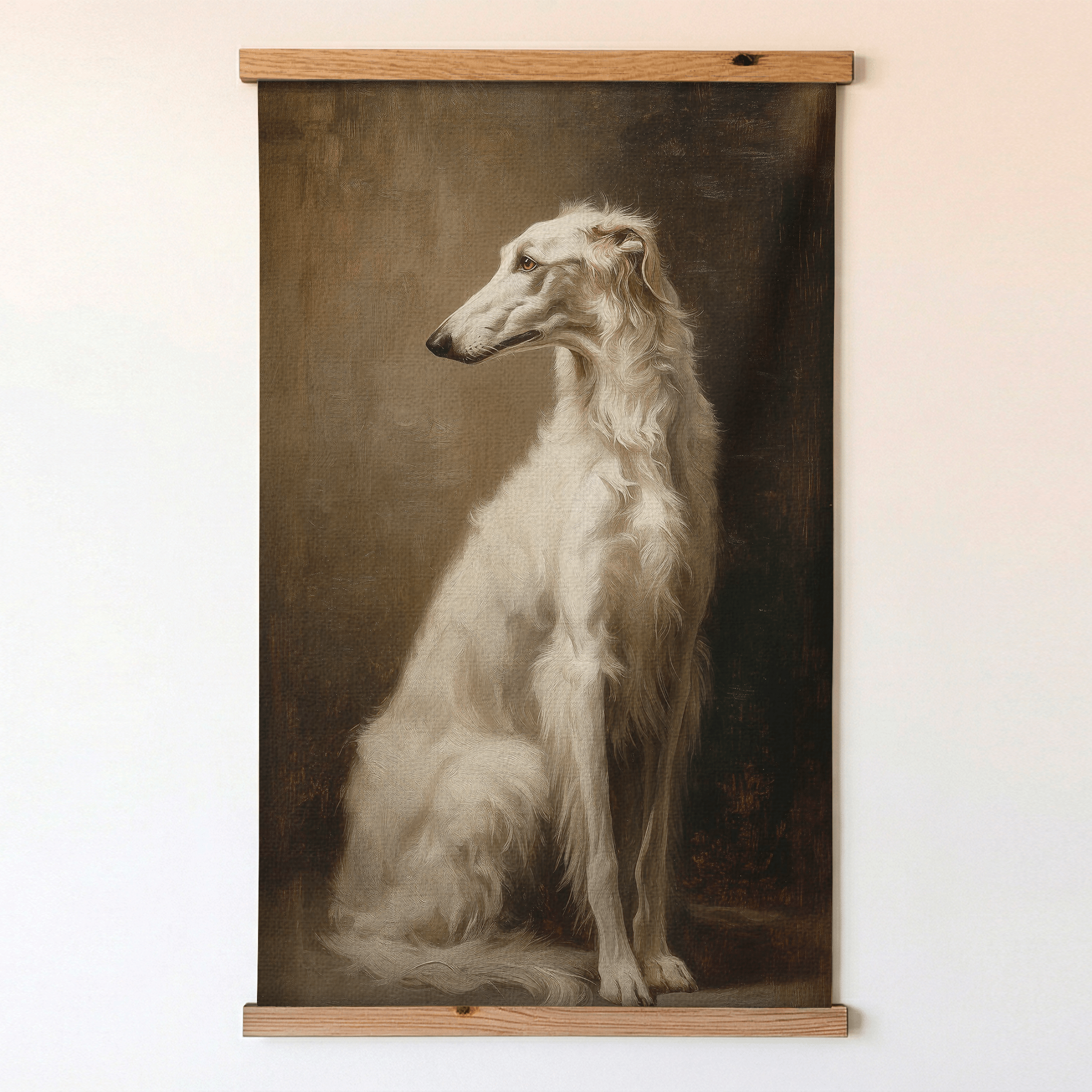Borzoi Portrait - Tapestry - Painted Paper
