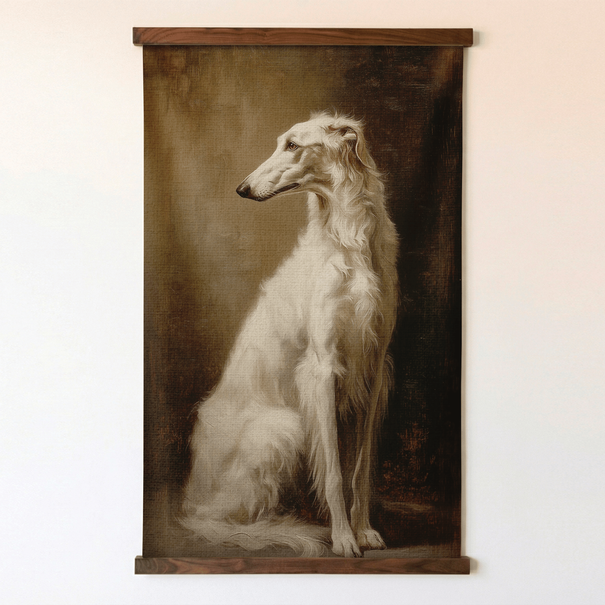 Borzoi Portrait - Tapestry - Painted Paper