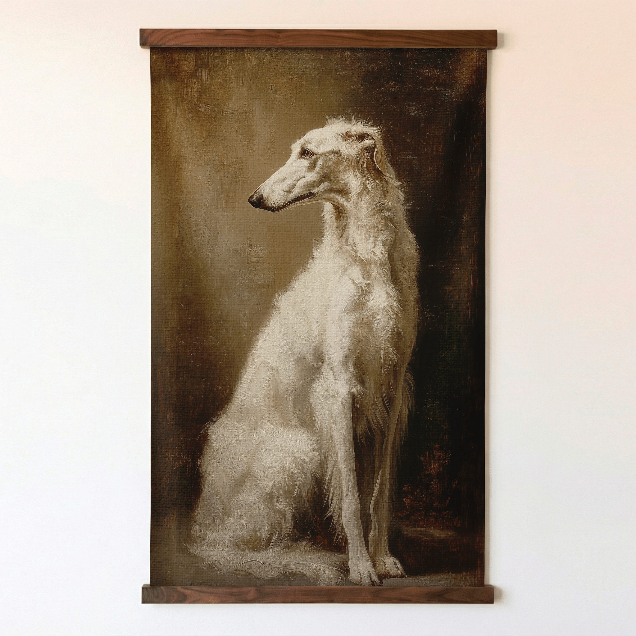 Borzoi Portrait - Tapestry - Painted Paper
