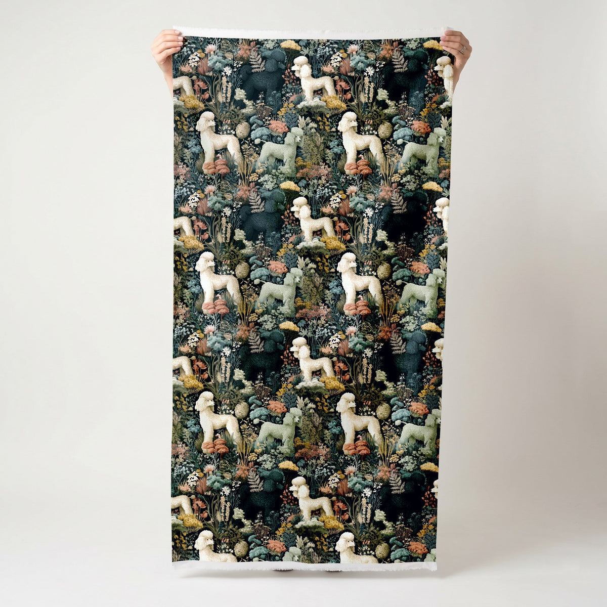 Botanical Poodles - Fabric - Painted Paper