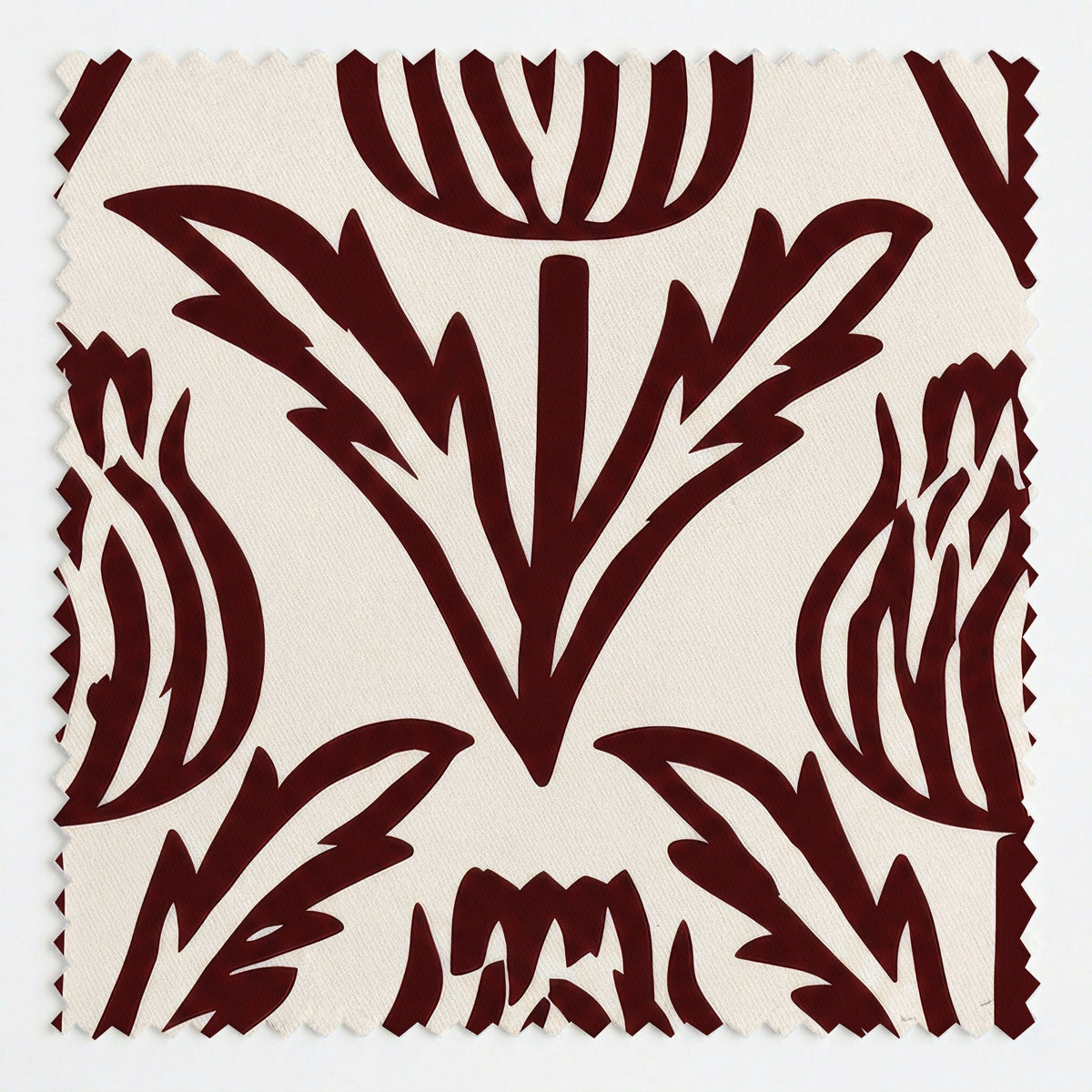 Bramble - Burgundy - Fabric - Painted Paper
