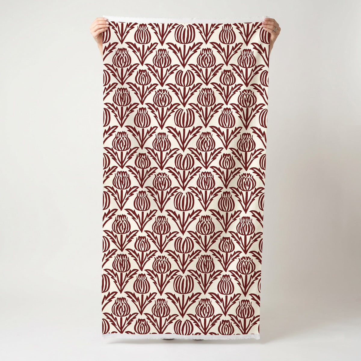 Bramble - Burgundy - Fabric - Painted Paper