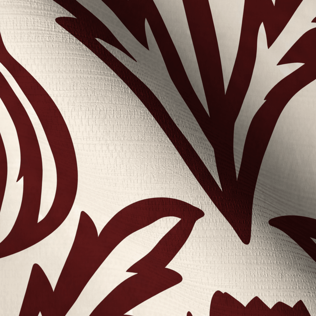 Bramble - Burgundy Faux Grasscloth Wallpaper - Painted Paper