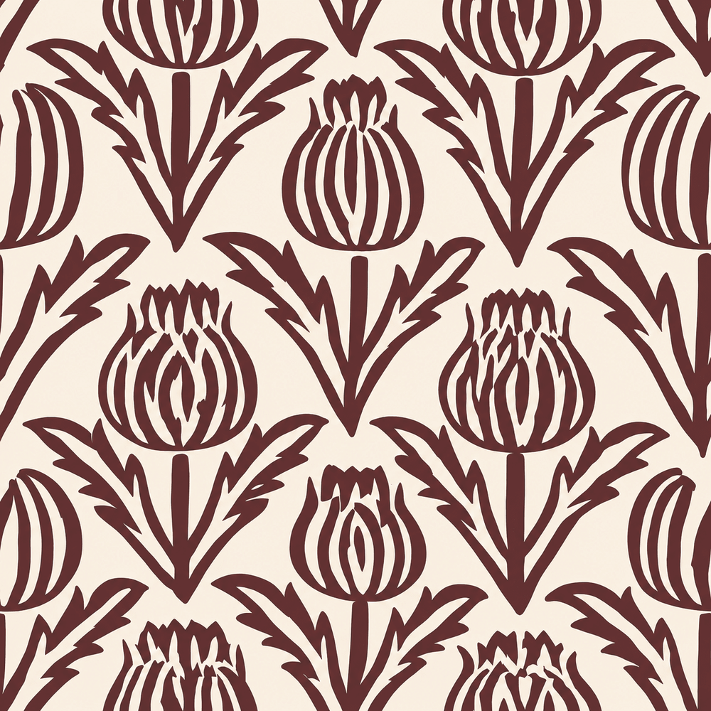 Bramble - Burgundy Wallpaper - Painted Paper