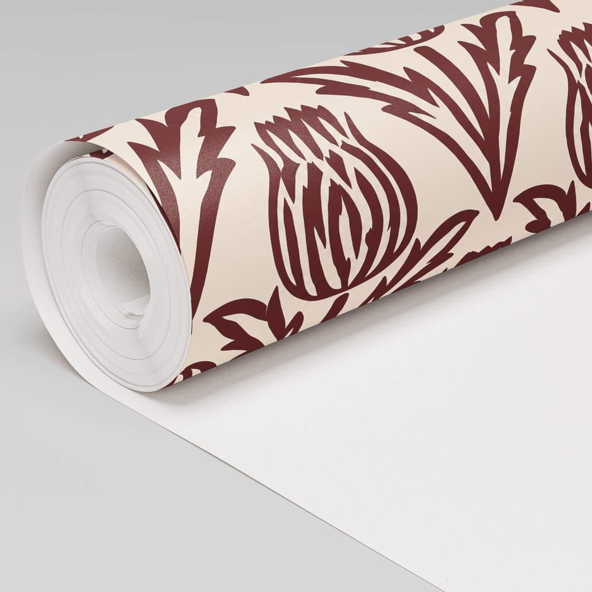 Bramble - Burgundy Wallpaper - Painted Paper