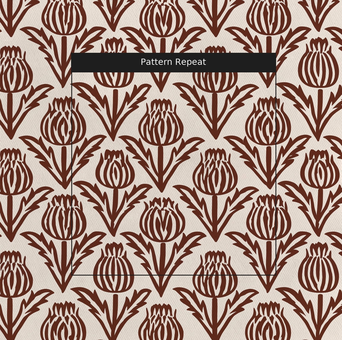 Bramble - Chocolate - Fabric - Painted Paper