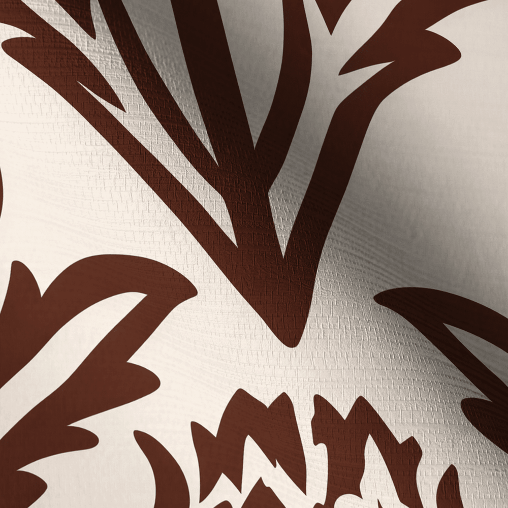 Bramble - Chocolate Faux Grasscloth Wallpaper - Painted Paper