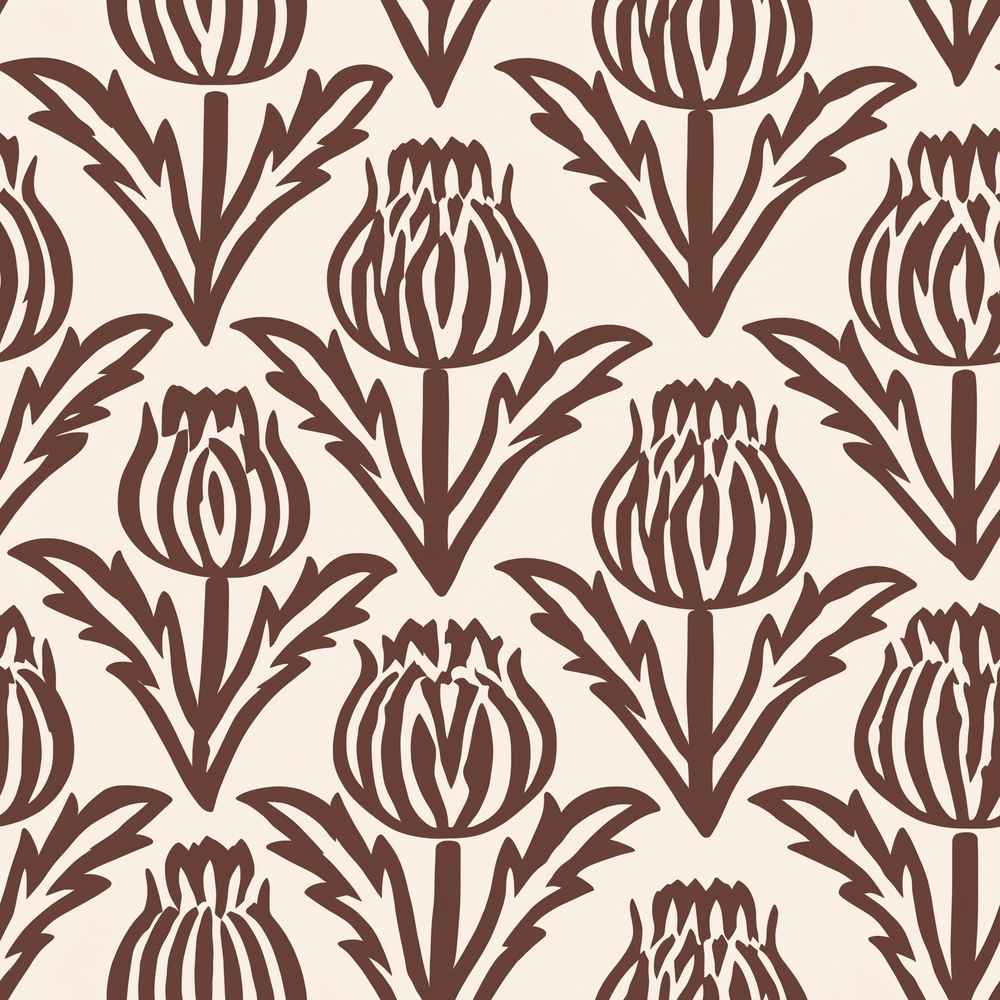 Bramble - Chocolate Wallpaper - Painted Paper
