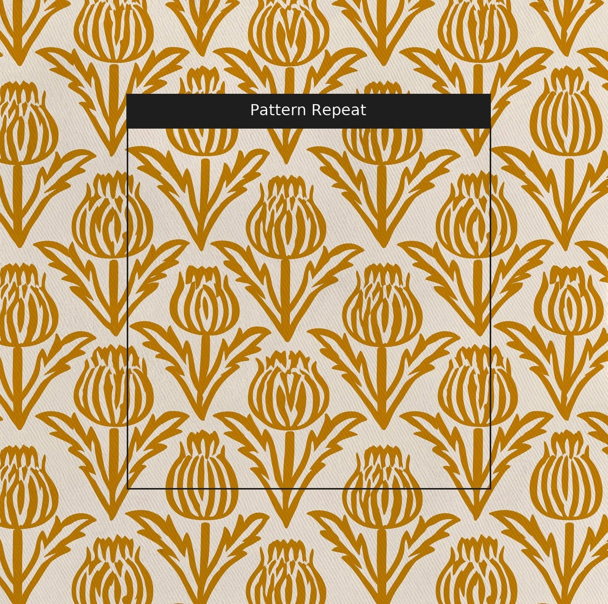 Bramble - Mustard - Fabric - Painted Paper