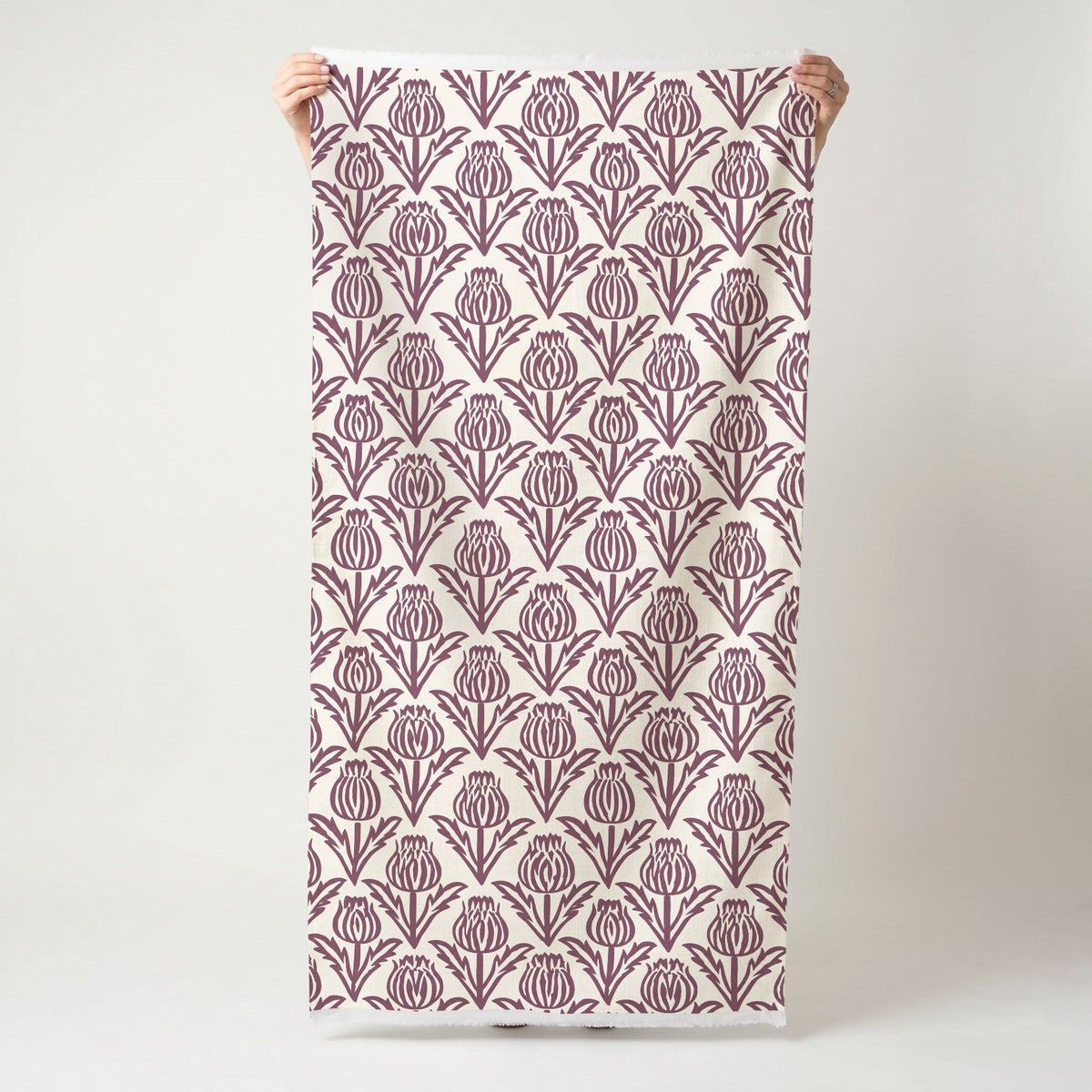 Bramble - Purple - Fabric - Painted Paper