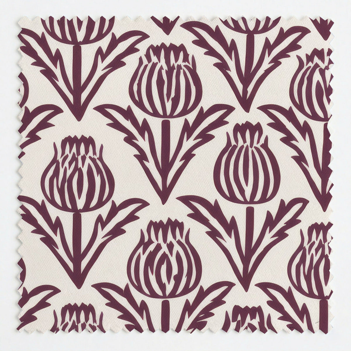 Bramble - Purple - Small Scale - Fabric - Painted Paper
