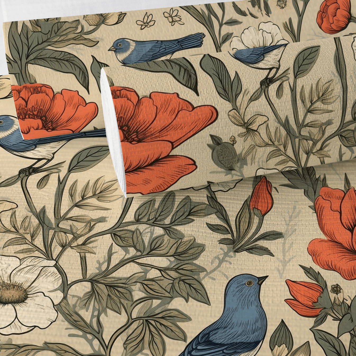 Brookley Vintage Faux Grasscloth Wallpaper - Painted Paper
