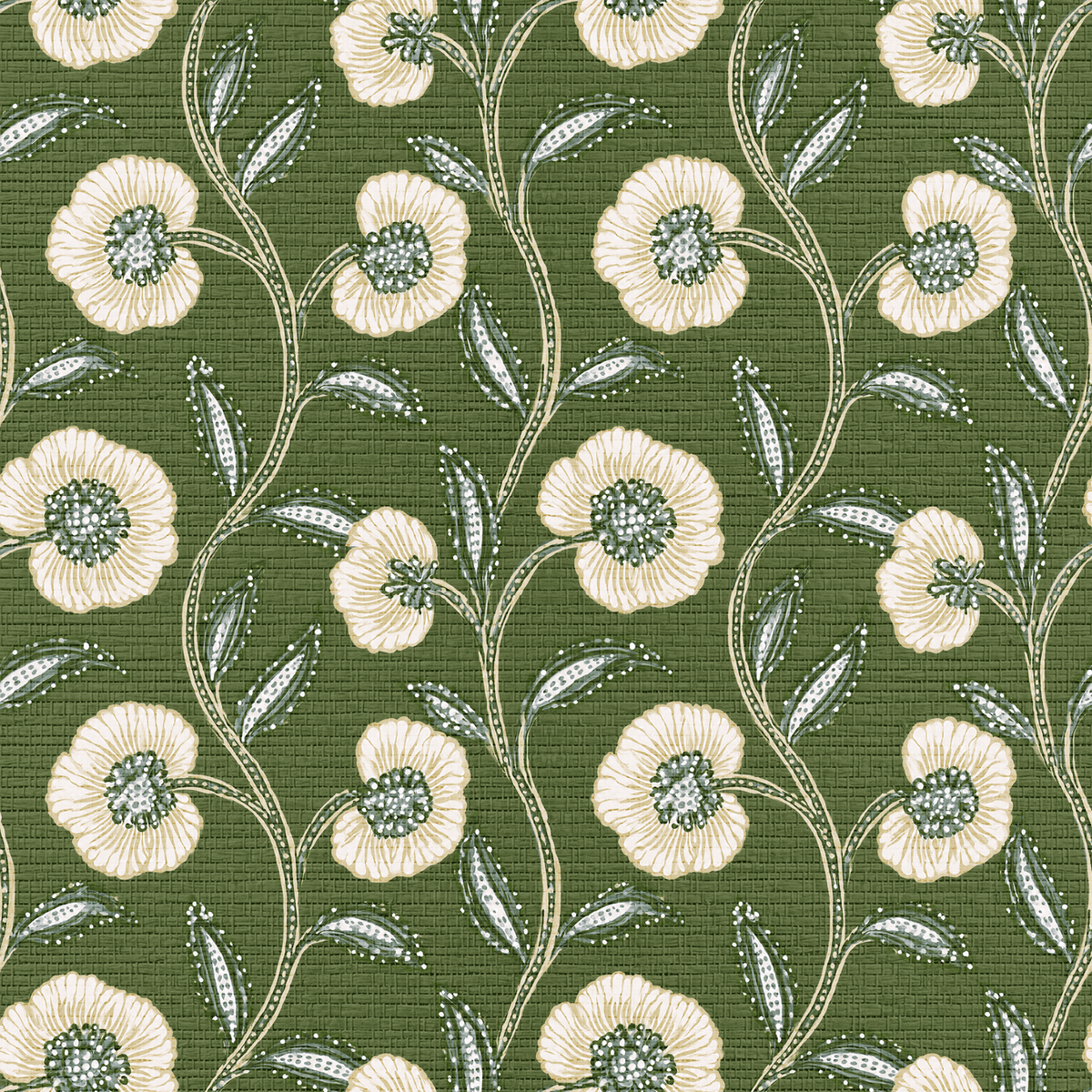 Brookside Vine Faux Grasscloth Wallpaper - Painted Paper