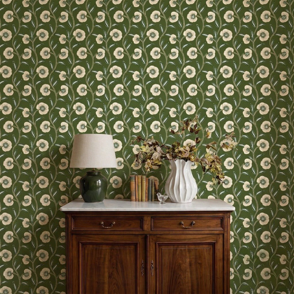 Brookside Vine Wallpaper - Painted Paper