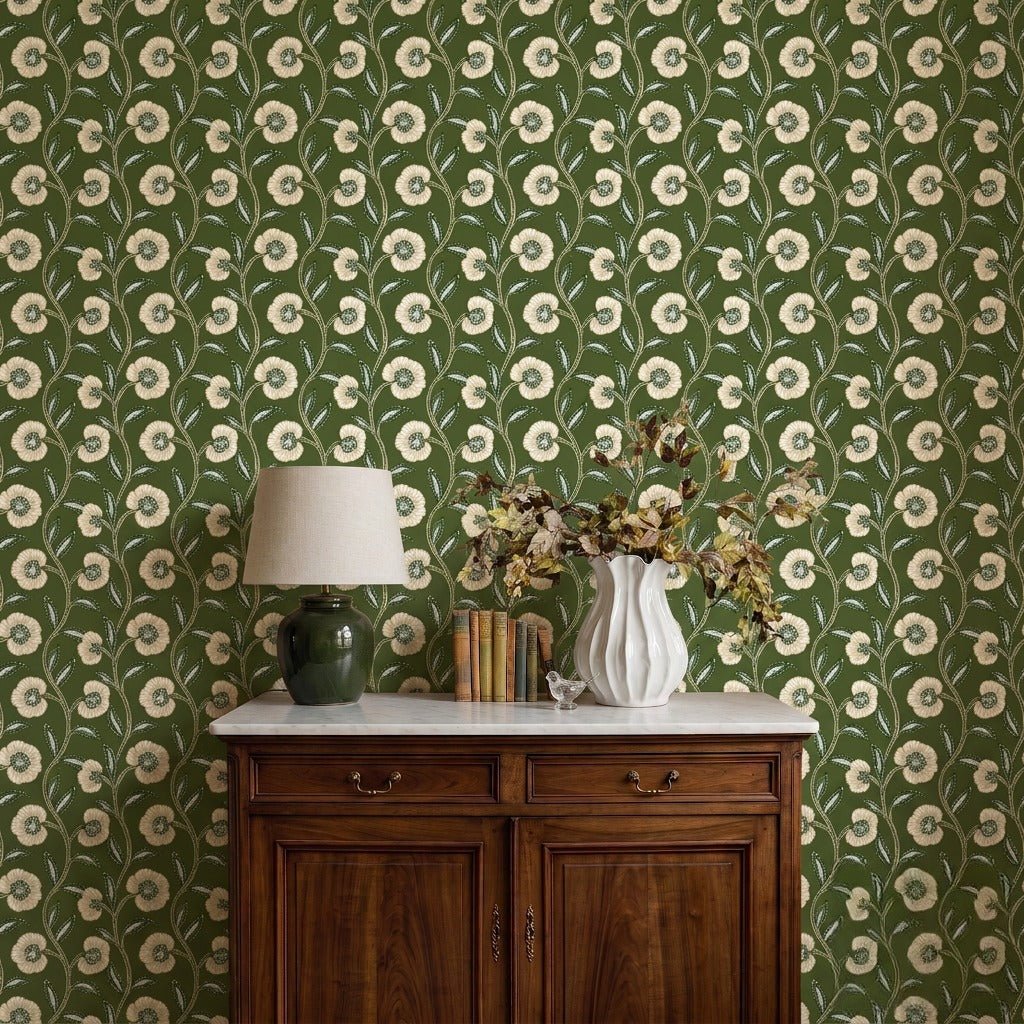 Brookside Vine Wallpaper - Painted Paper