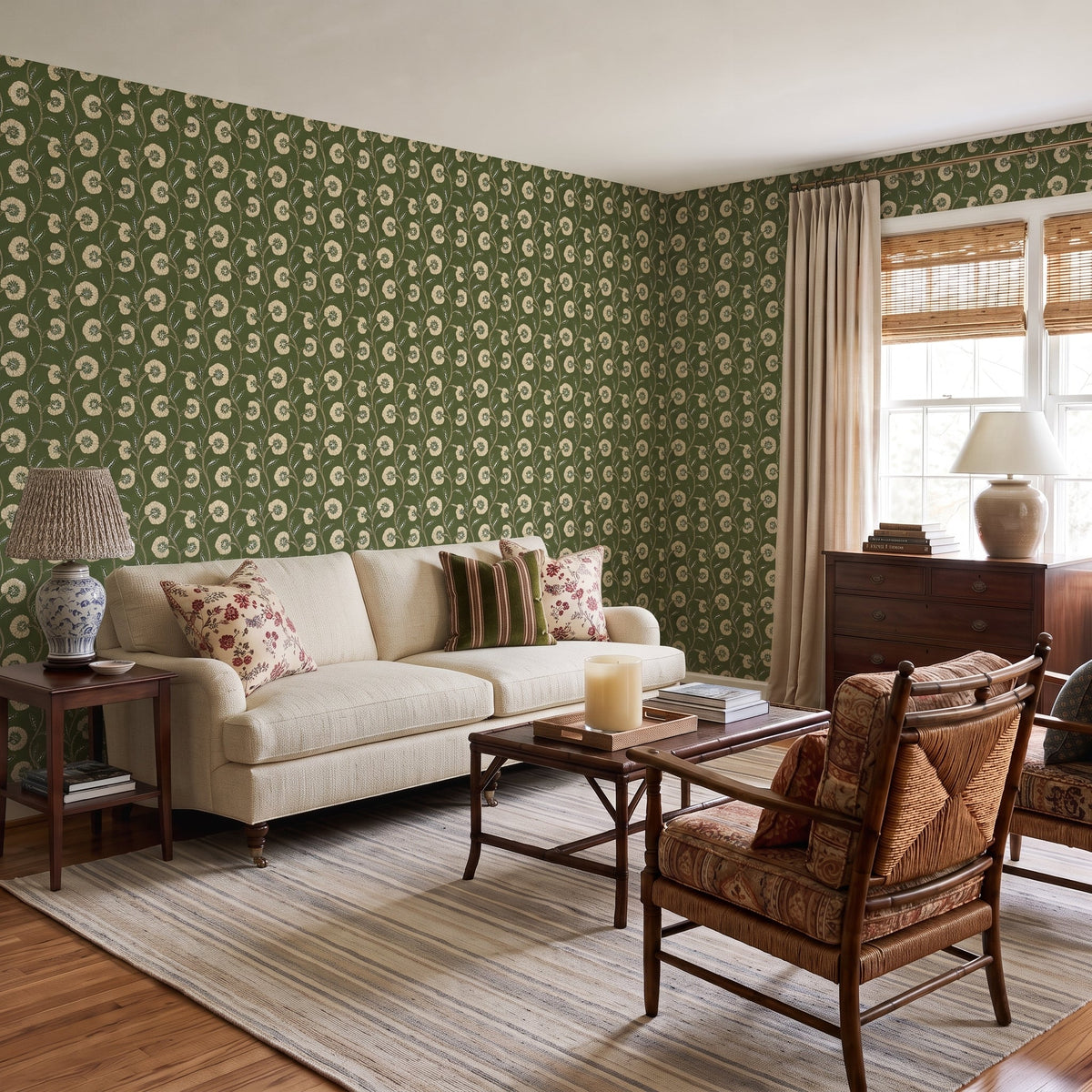 Brookside Vine Wallpaper - Painted Paper