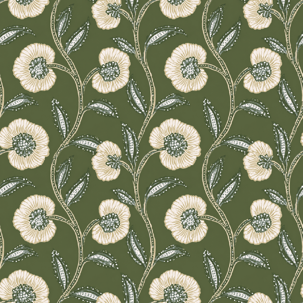 Brookside Vine Wallpaper - Painted Paper