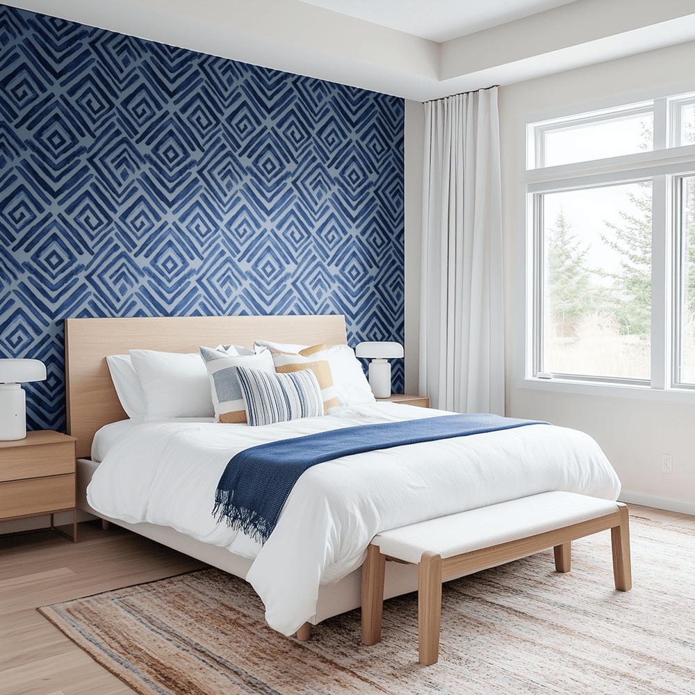 Brush Diamond Wallpaper - Painted Paper