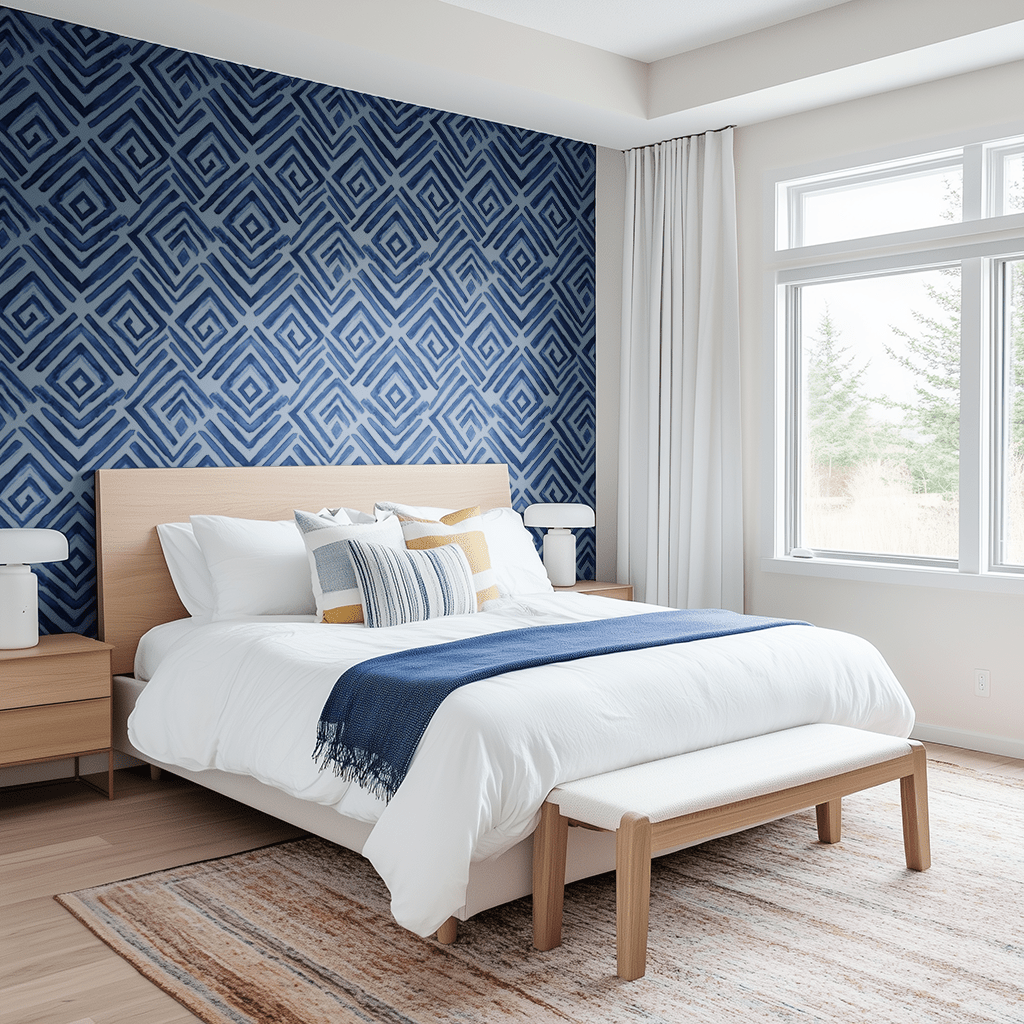 Brush Diamond Wallpaper - Painted Paper