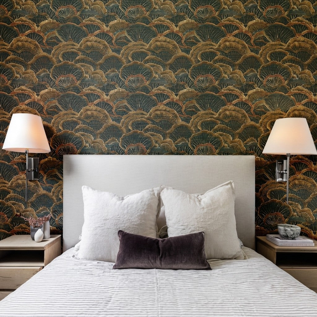 Lichen Faux Grasscloth Wallpaper