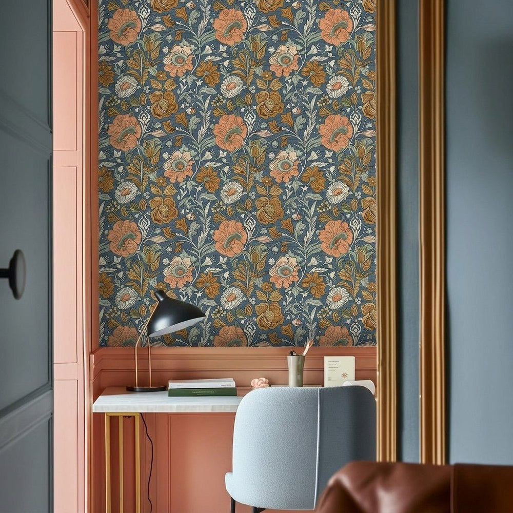 Callaway Faux Grasscloth Wallpaper - Painted Paper