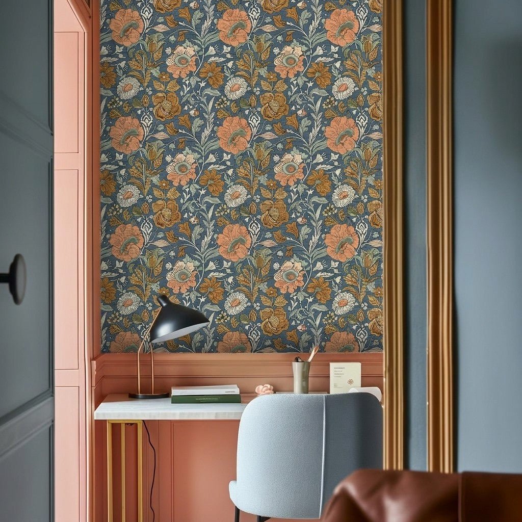 Callaway Faux Grasscloth Wallpaper - Painted Paper
