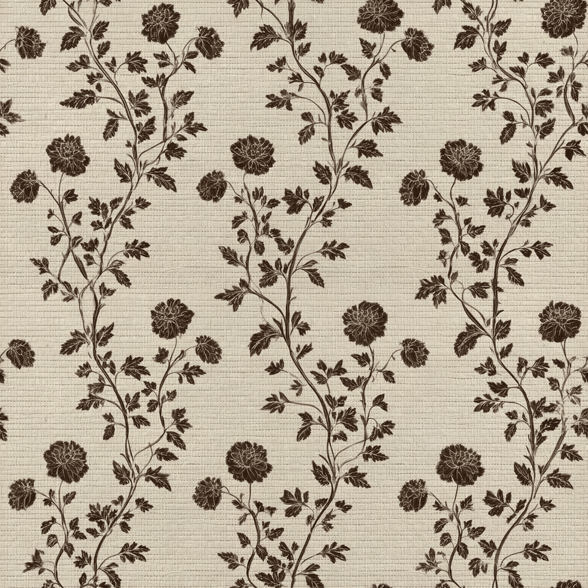 Camden Vine Faux Grasscloth Wallpaper - Painted Paper