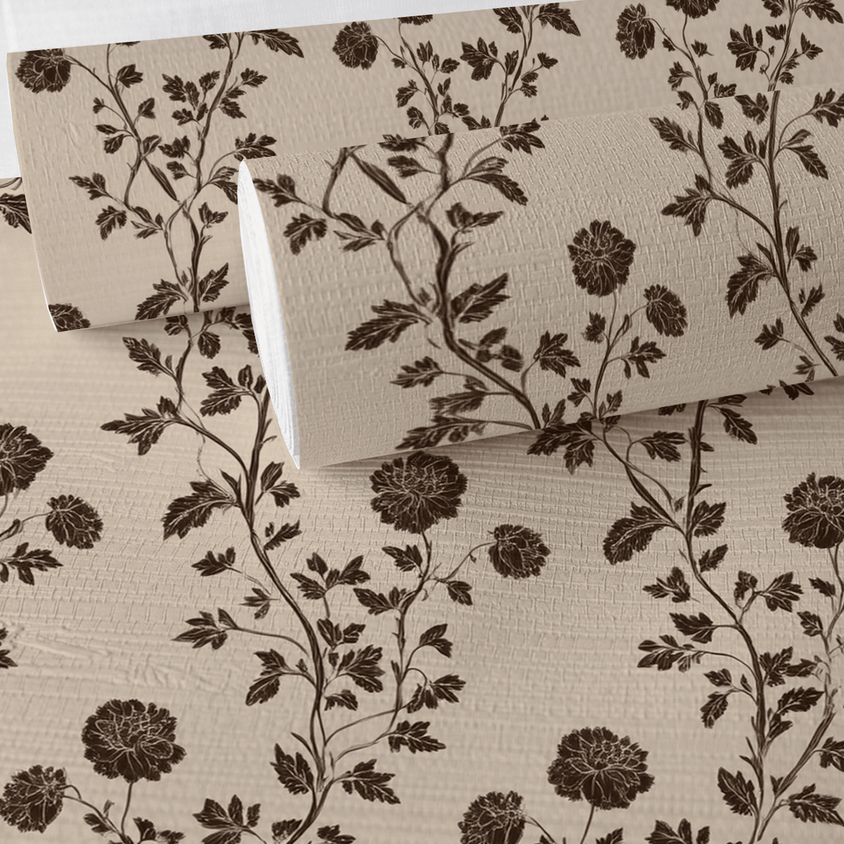 Camden Vine Faux Grasscloth Wallpaper - Painted Paper