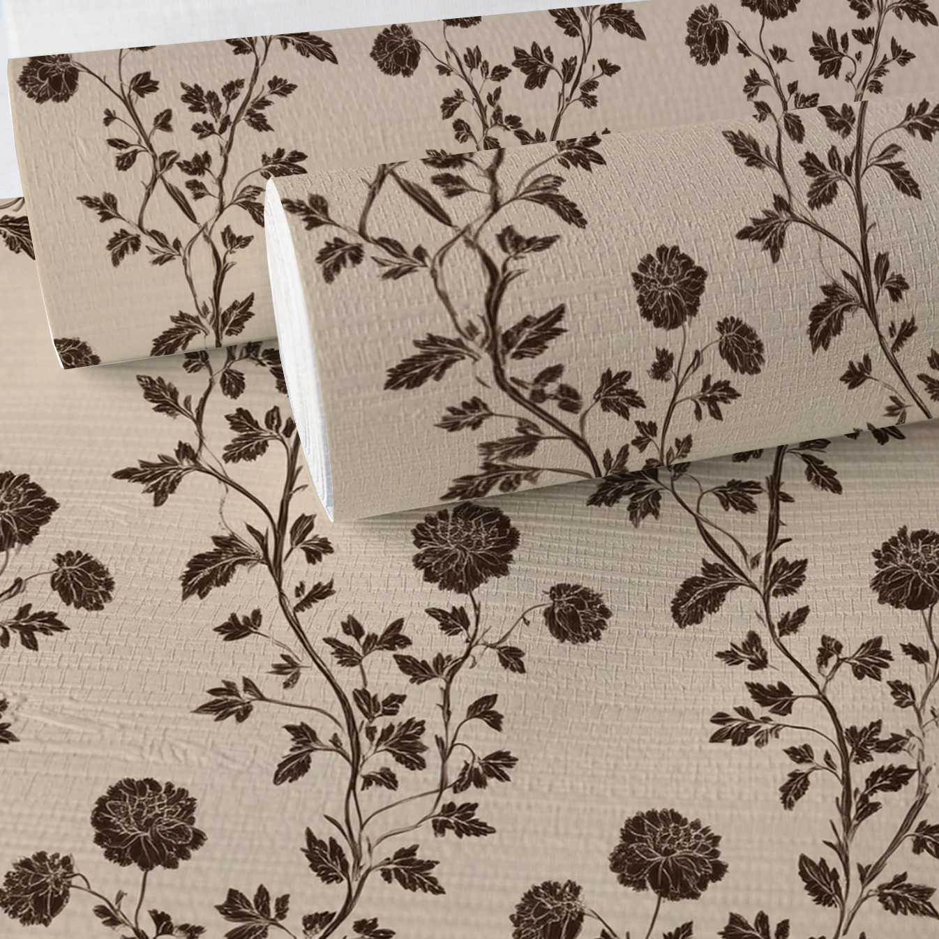 Camden Vine Faux Grasscloth Wallpaper