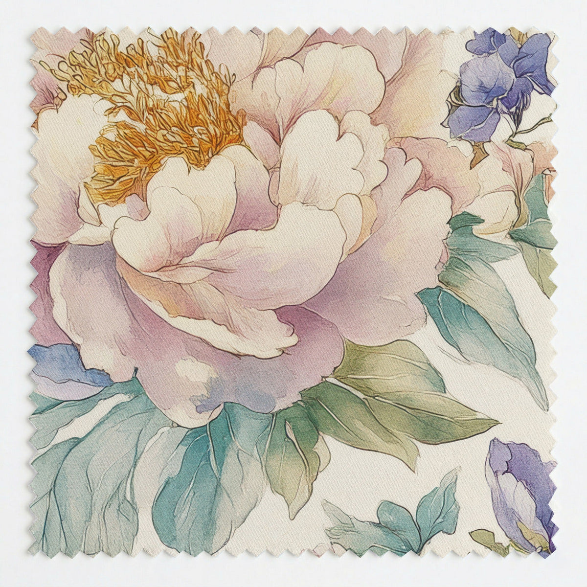 Camellia - Fabric - Painted Paper