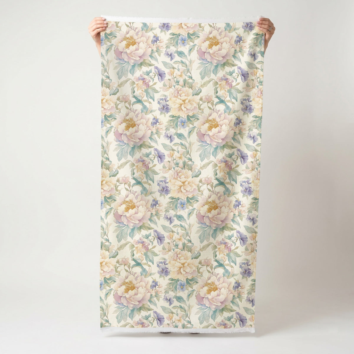 Camellia - Fabric - Painted Paper