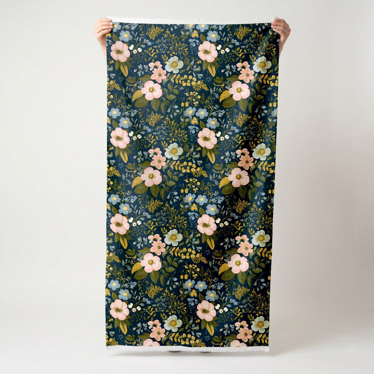 Camellia Moon - Fabric - Painted Paper