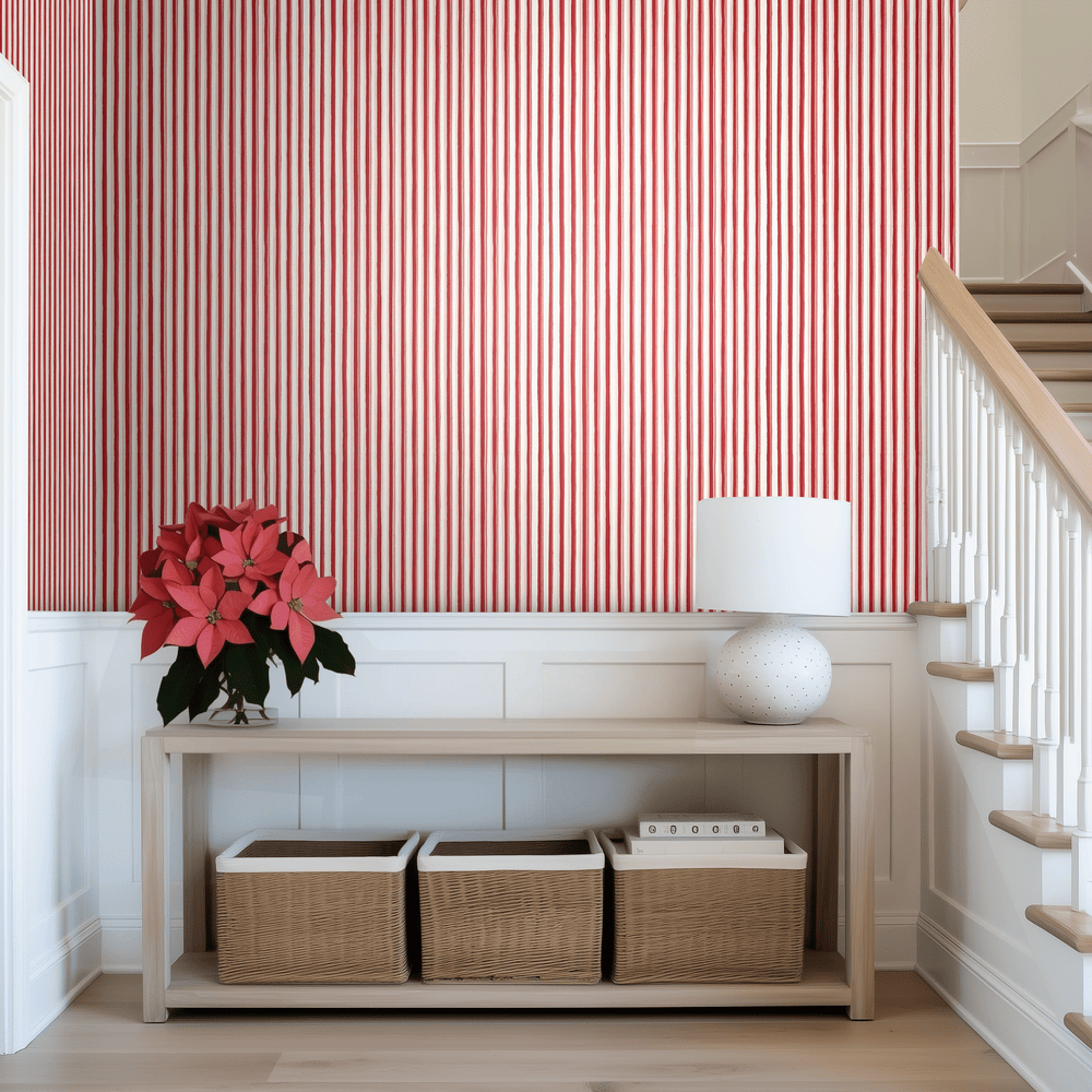 Candy Cane Lane Wallpaper - Painted Paper