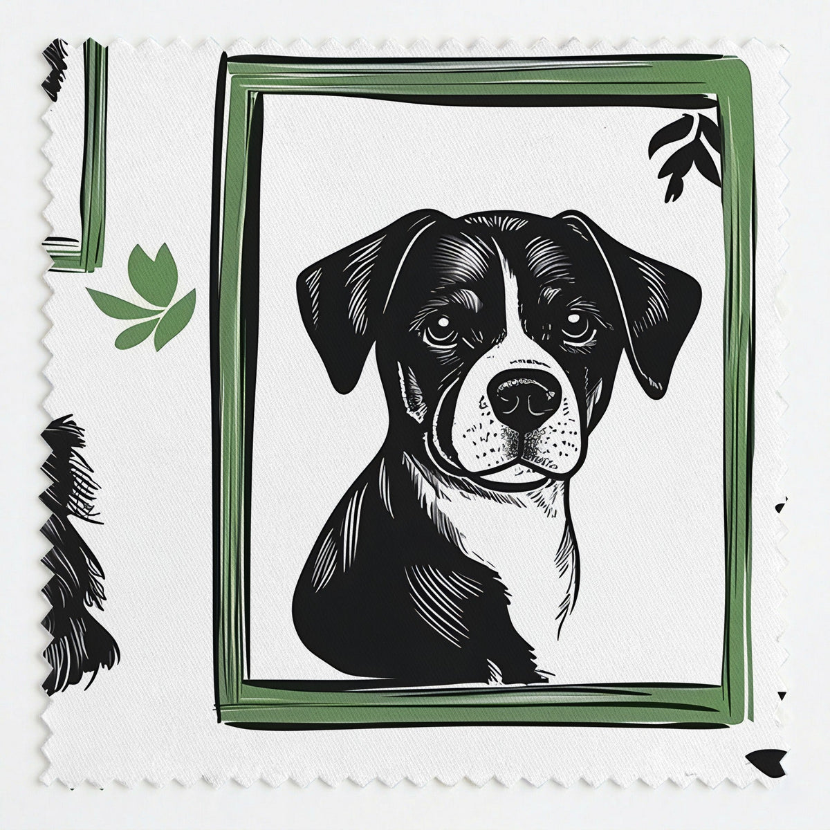 Canine Cameos - Fabric - Painted Paper
