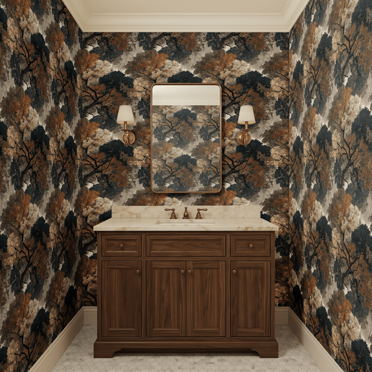 Canopy View Pattern Wallpaper - Painted Paper