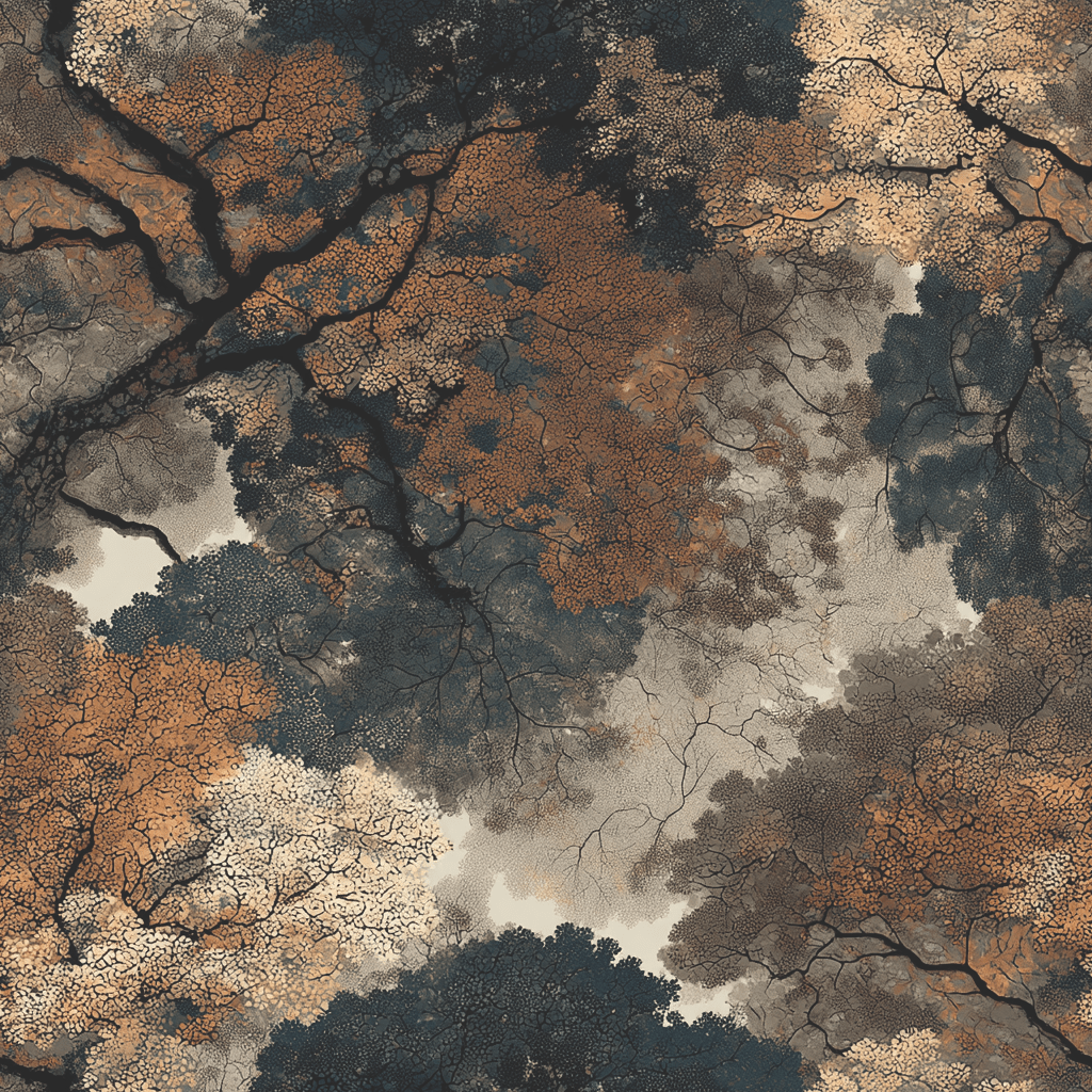 Canopy View Pattern Wallpaper - Painted Paper