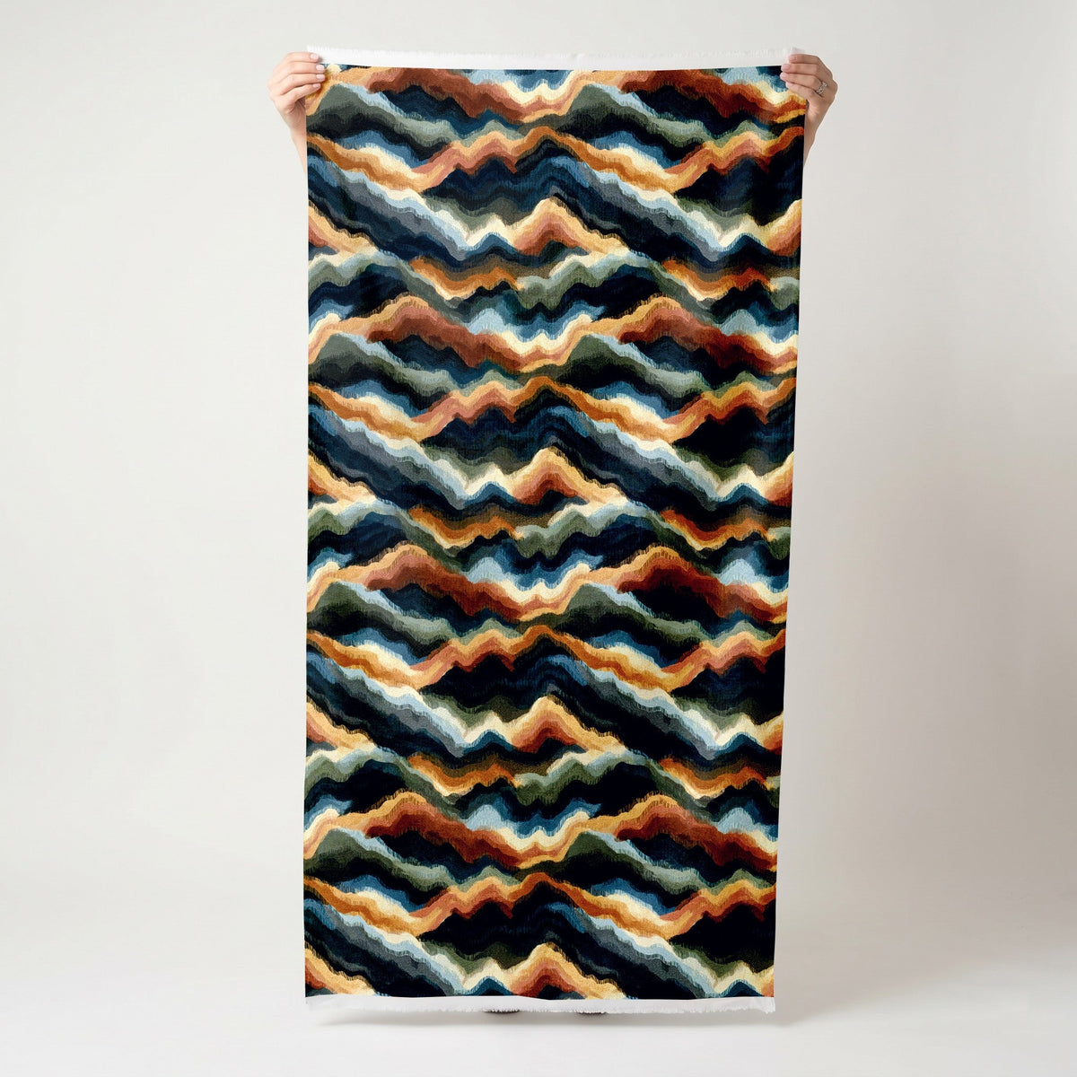 Canyon Waves - Fabric - Painted Paper