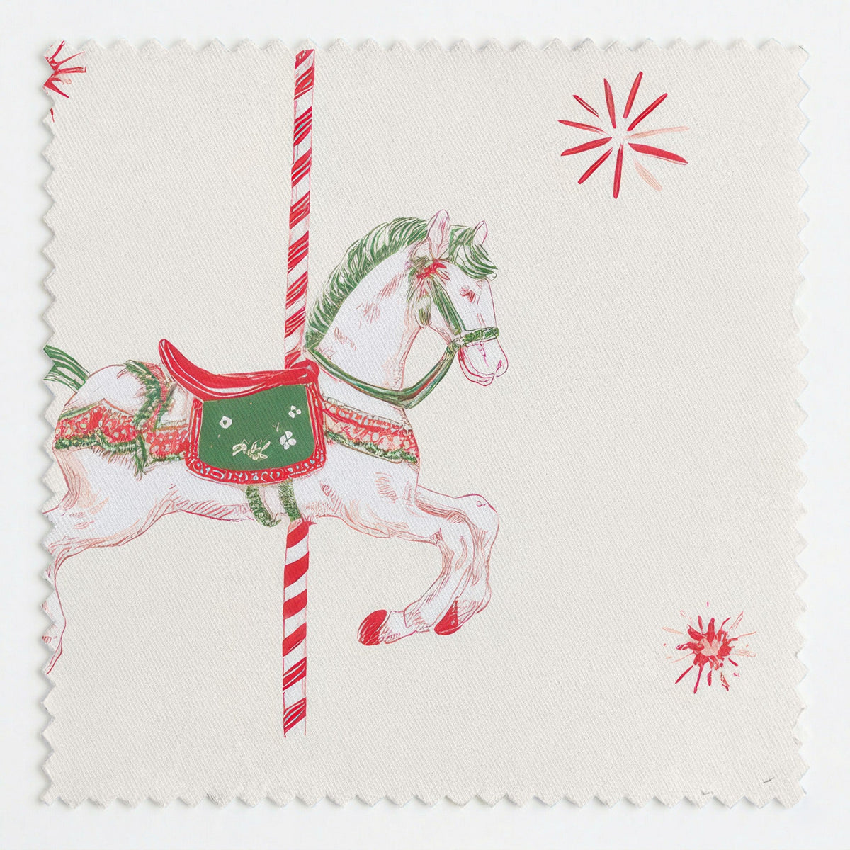 Carousel Christmas - Fabric - Painted Paper