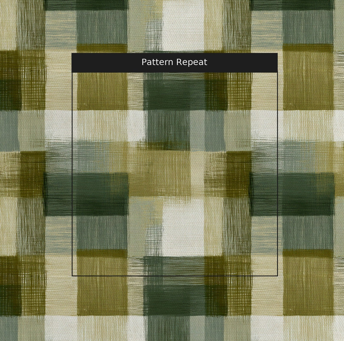 Carter Olive Plaid - Fabric - Painted Paper