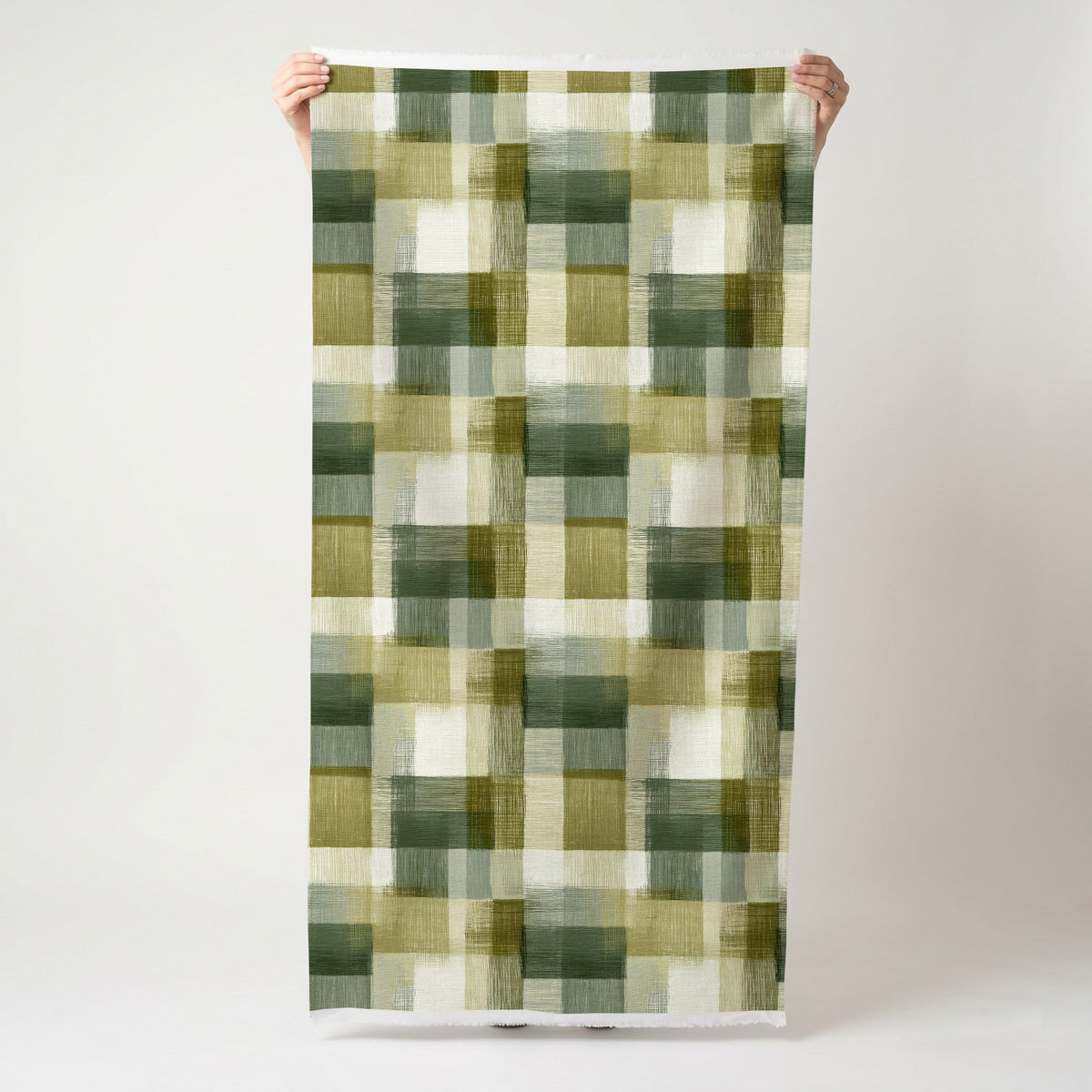 Carter Olive Plaid - Fabric - Painted Paper