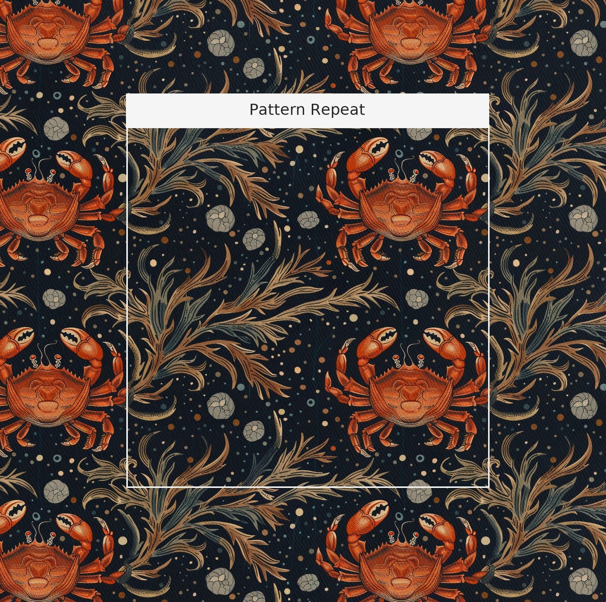 Celestial Crabs - Fabric - Painted Paper