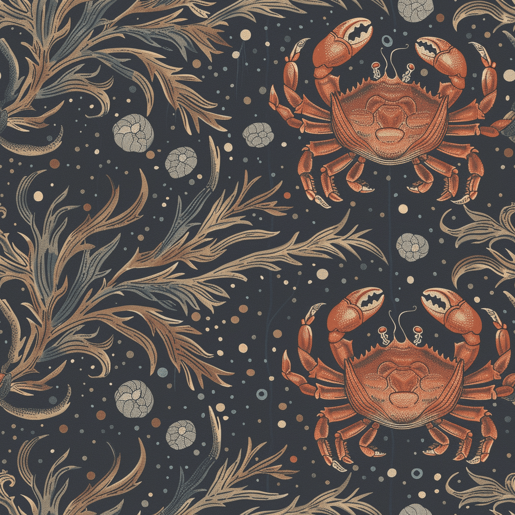 Celestial Crabs Wallpaper - Painted Paper