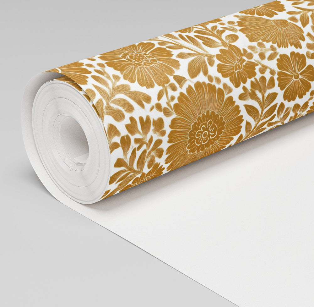 Cempasúchil Wallpaper - Painted Paper