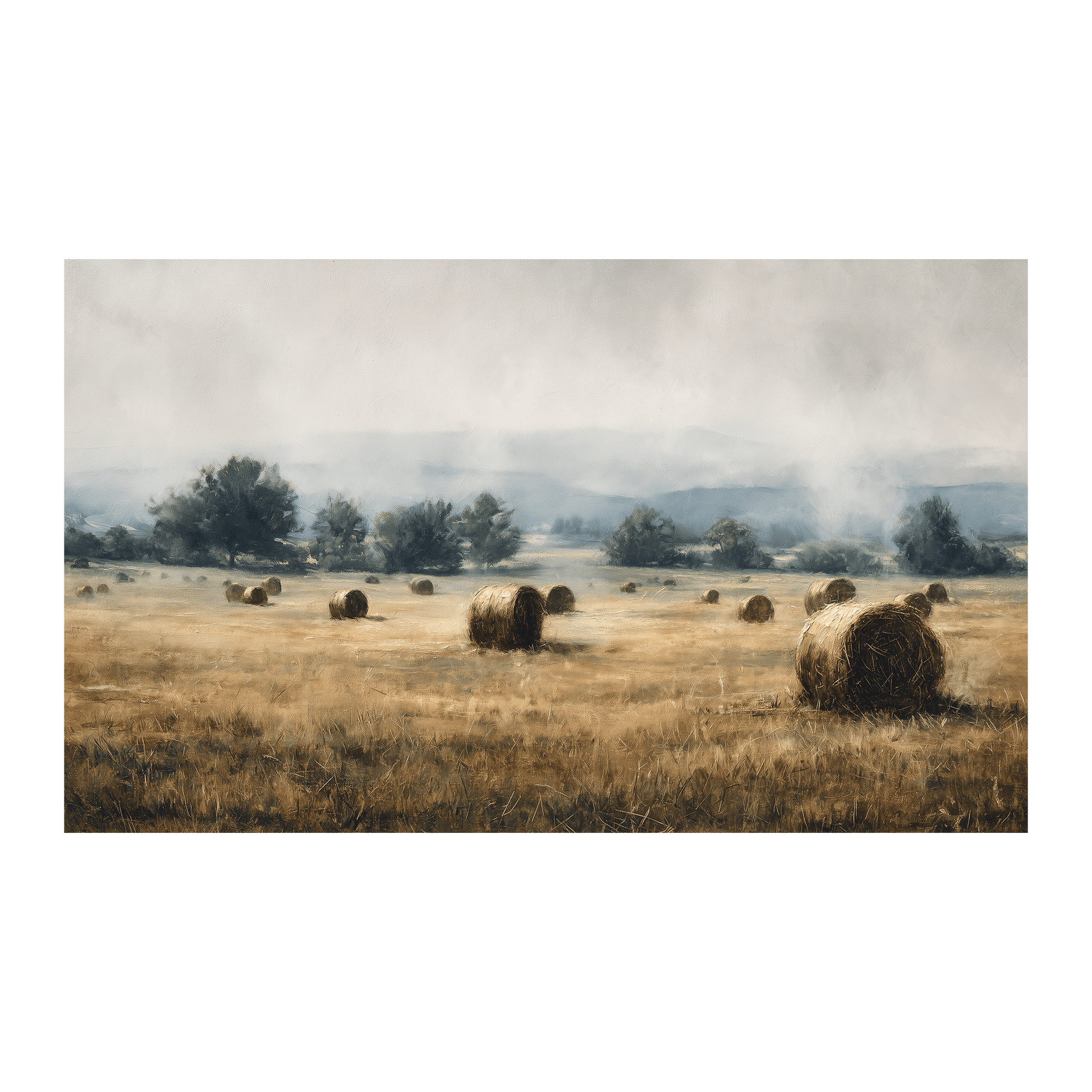 Chasing Hay Bales - Tapestry - Painted Paper