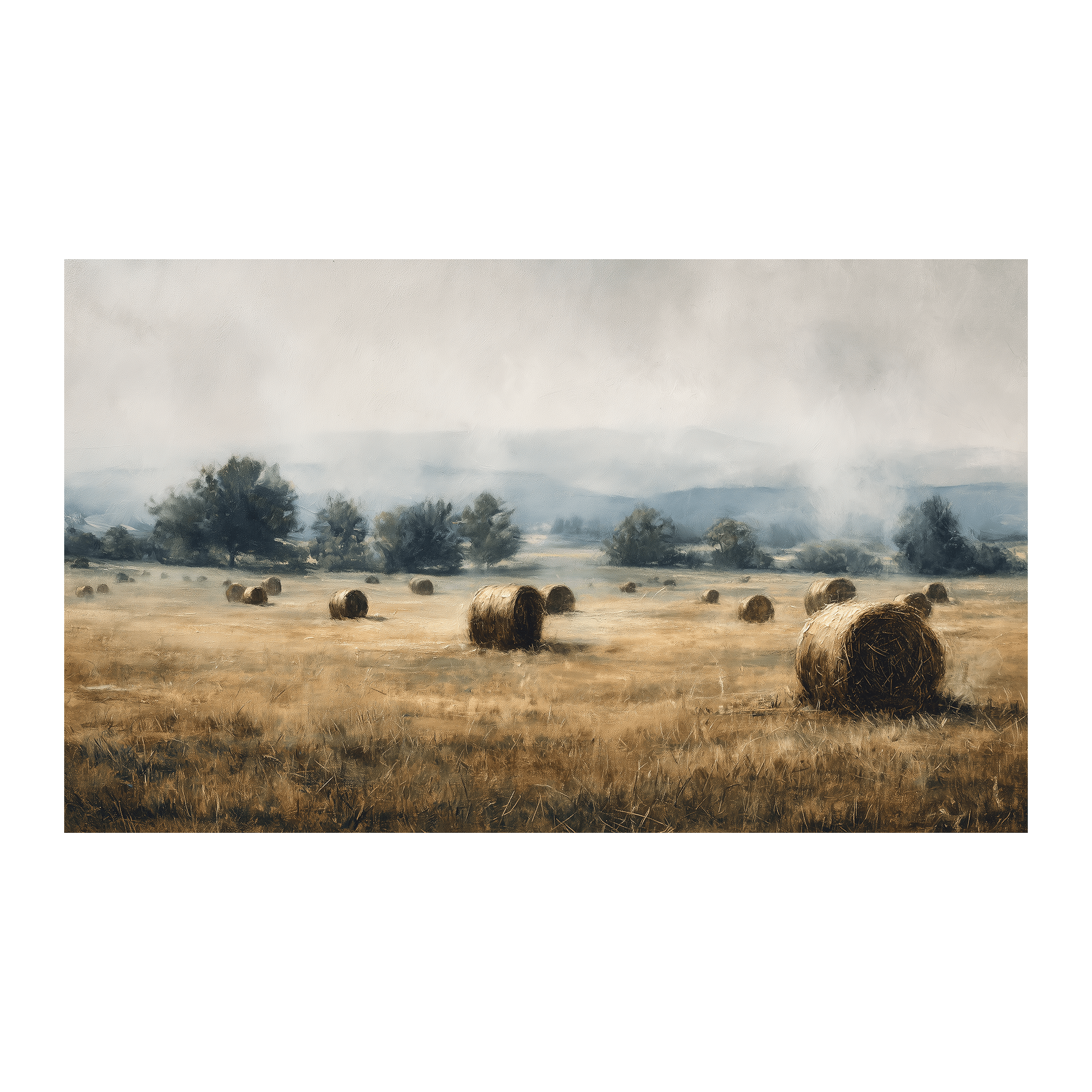 Chasing Hay Bales - Tapestry - Painted Paper